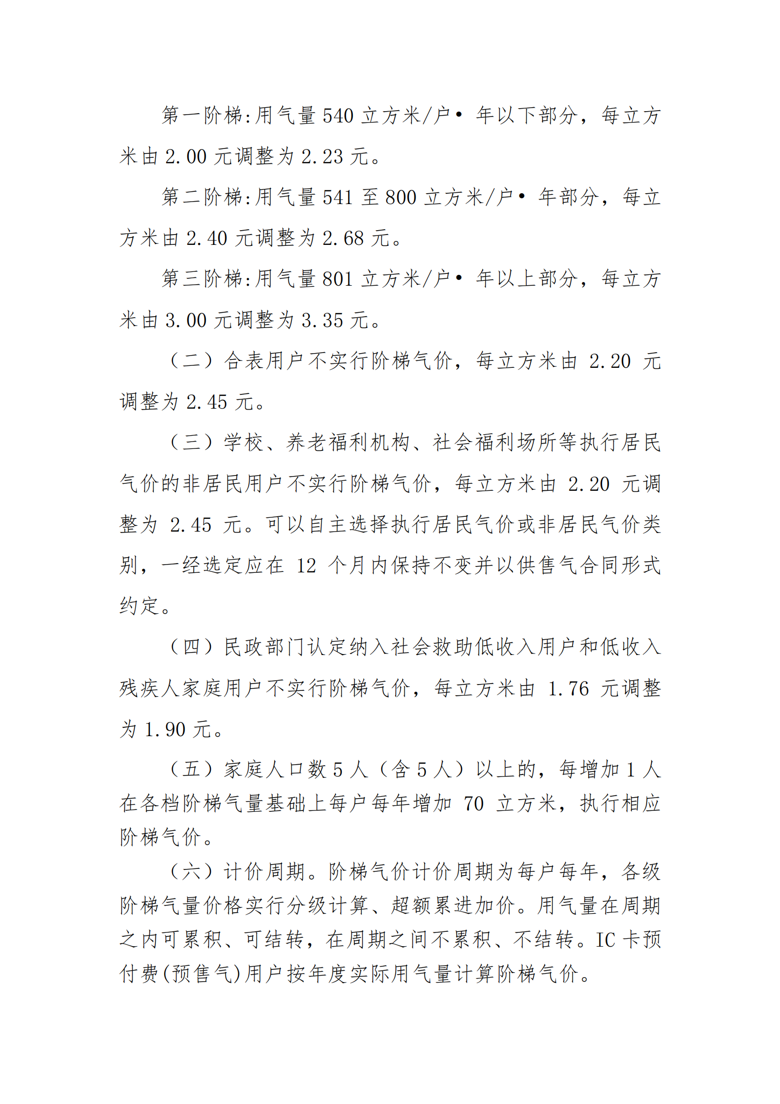 关于顺价调整峨沙天然气公司沙湾片区居民生活用天然气销售价格的公告20210407_01