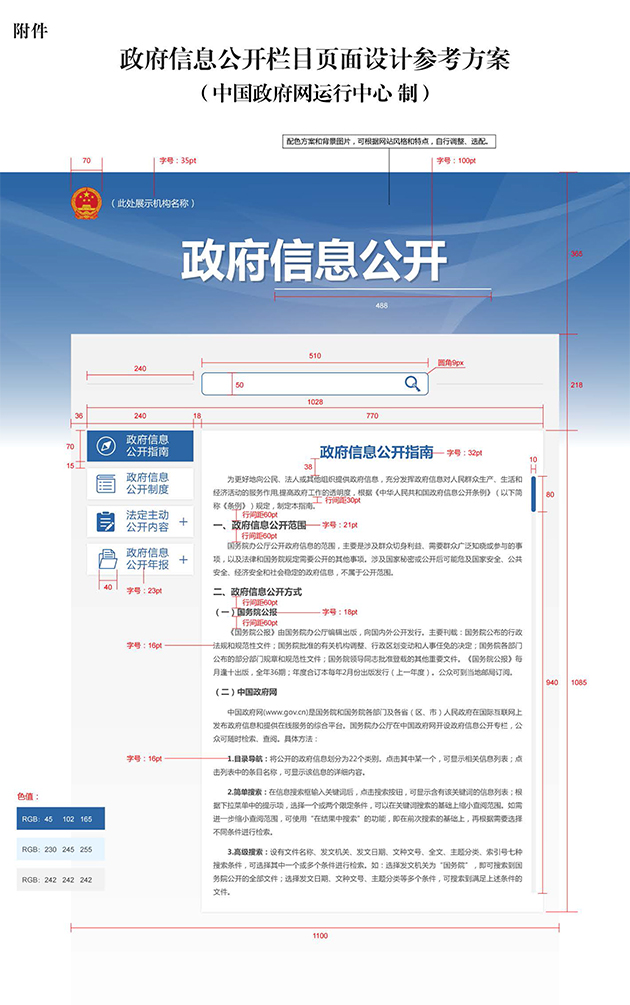 规范政府信息公开平台1